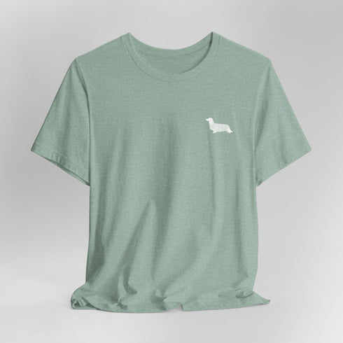Longhaired Dachshund Mandala Tee - Dachshund Shirt for Women